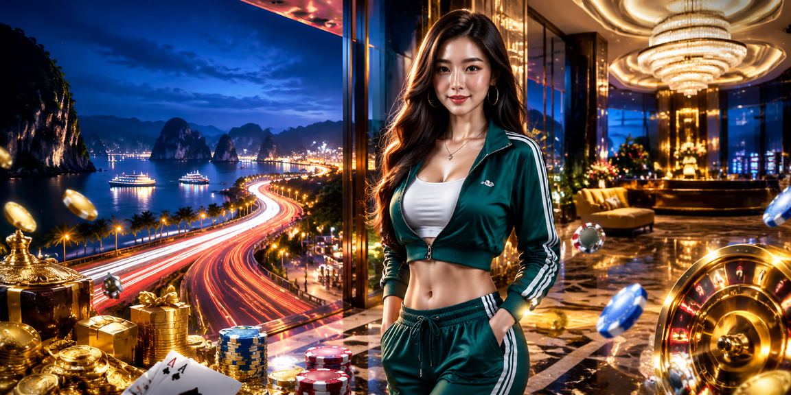 Khung cảnh vịnh Hạ Long về đêm gợi cảm giác thư giãn sau khi rút thưởng thành công